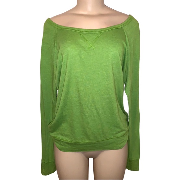 Hollister Co. Gilly Hicks Long Sleeve Kermit Kelly Green Sweater Top - Picture 12 of 12